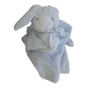 Mon Lapin Plush Light Blue Bunny Security Blanket Super Soft Oversized